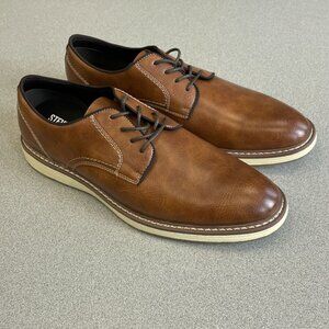 NWOB Steve Madden P- Jansen Men's Size 11 Casual Oxford Shoes Cognac Brown